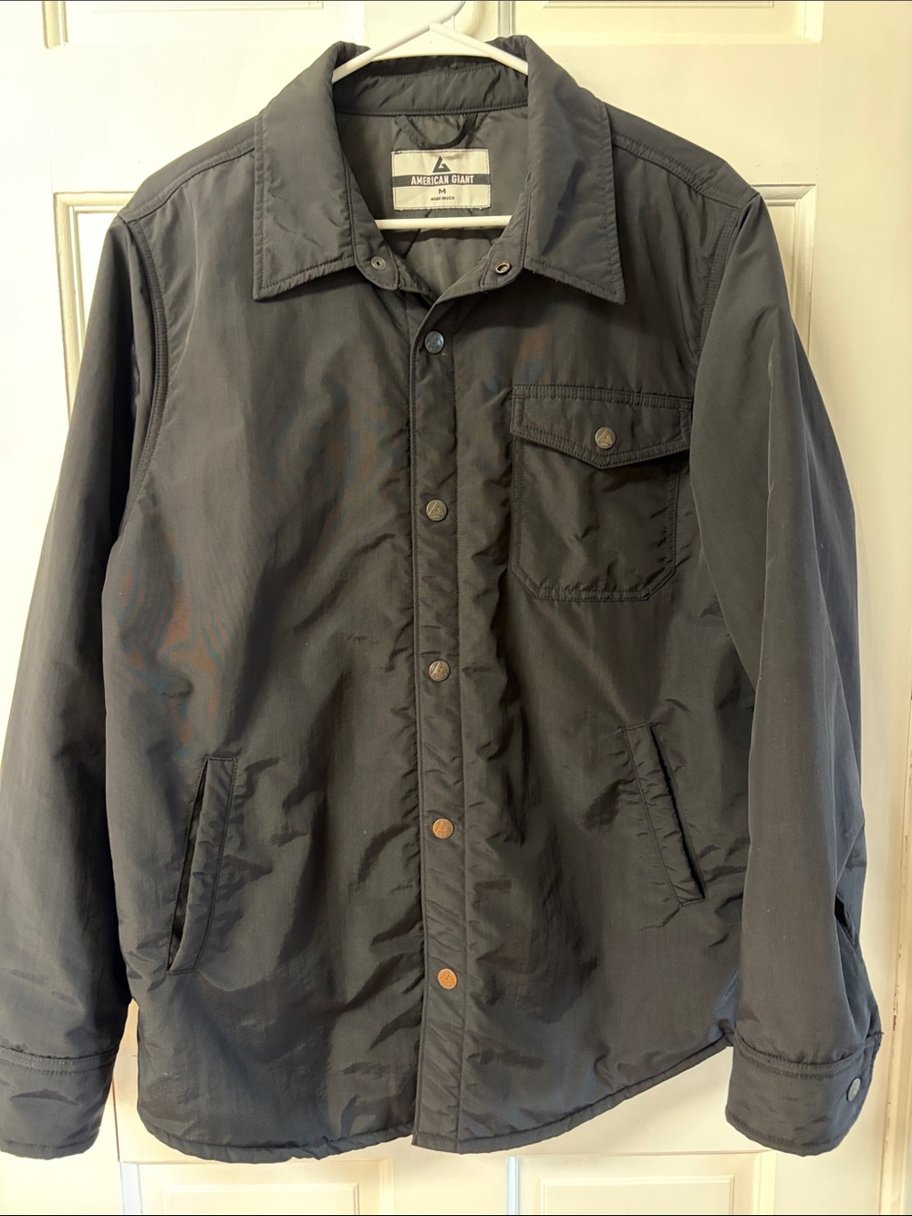 American Giant Foreman Jacket highly durable black utility shirt jacket men’s M
